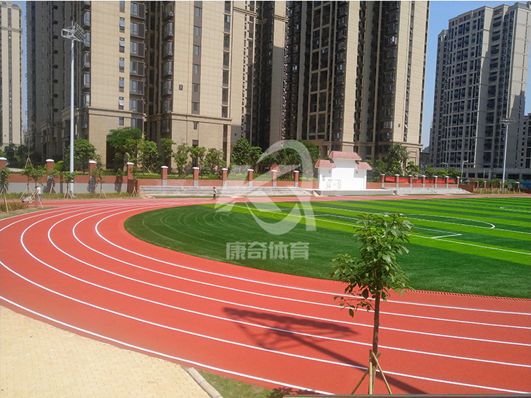 廣西南寧體強(qiáng)路中學(xué)人造草足球場(chǎng)、塑膠跑道案例